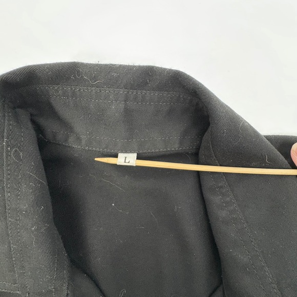 JH Designs Black Ford Mustang 40th Anniversary GT Turbo Short Slv Work Shirt L - Picture 6 of 6